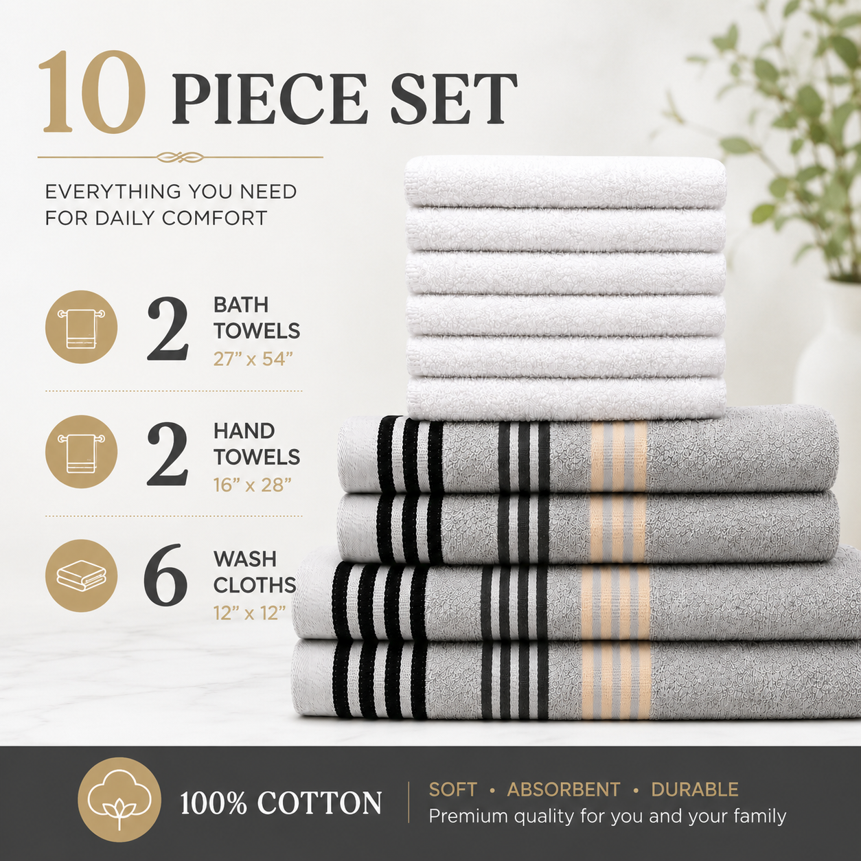 Egyptian cotton oversized bath towel